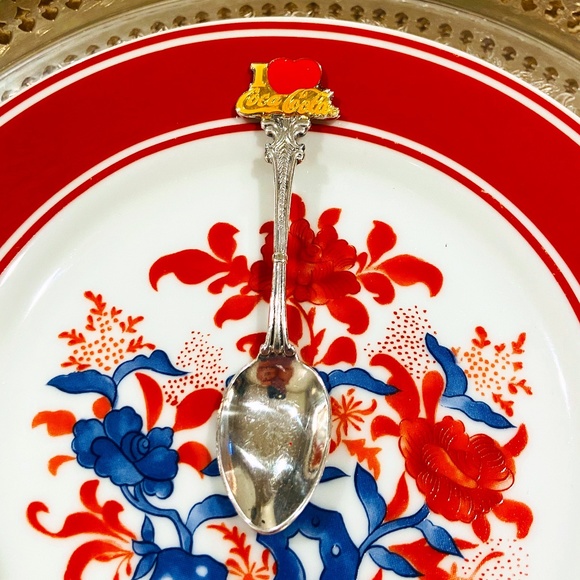 S15-Vintage CocaCola Silver Plate & Enamel Collector's Spoon - Picture 2 of 8
